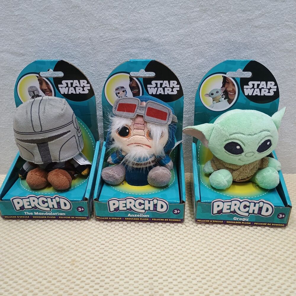 Star Wars Perch'd set of all 3 figures Mandalorian  Anzellan Grogu New in Box